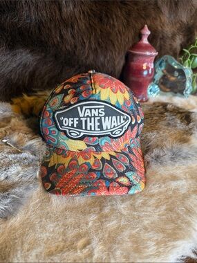 Vans Multicolor Floral Paisley Patch Trucker Hat OS (1825)